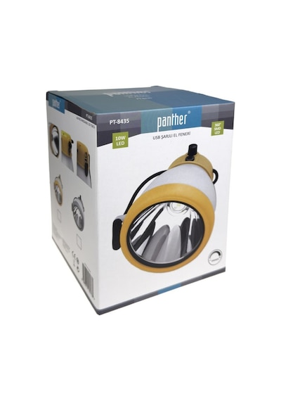 Panther Pt-8435 Usb Şarjlı El Feneri Beyaz