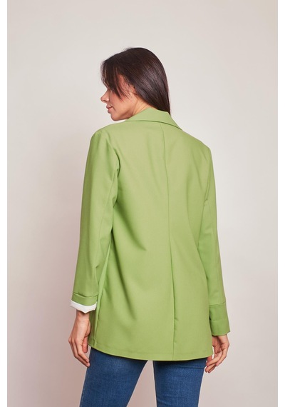 Yakalı Kolu Katlamalı Cep Kapaklı Salaş Boyfriend Oversize Hafif Likralı Kumaş Blazer Ceket-fıstık Yeşili Fıstık Yeşili Yakalı Kolu Katlamalı Cep Kapaklı Salaş Boyfriend Oversize Hafif Likralı Kumaş Blazer Ceket-fıstık Yeşili Fıstık Yeşili