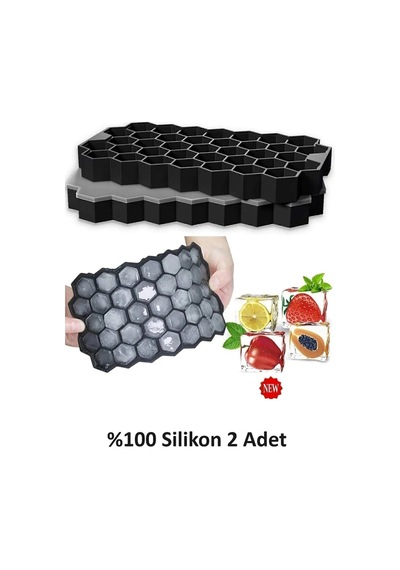 Petek Silikon Buzluk Ice Cube Kokteyl Meyve Dondurma Sunum Buz Kalıbı Ice Cube 2 Li Silikon Diğer
