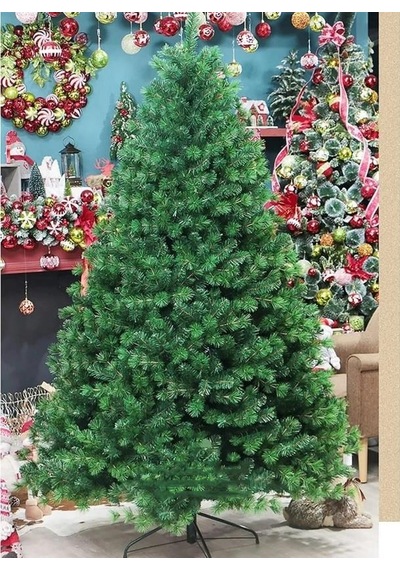 250 Cm Yılbaşı Ağacı 1650 Gür Dallı Metal Gövde Metal Ayak Noel Ağacı Yılbaşı Çam Ağacı
