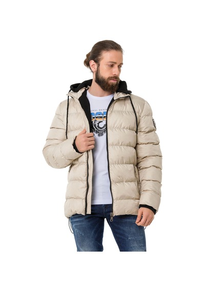 Cipo & Baxx Cm202 Erkek Şişme Mont Bej