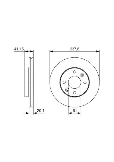 Renault Clio 2 1.4 1998-2007 Bosch Ön Disk 2 Adet N11.3517