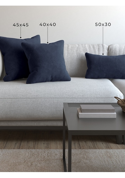 Br Demor Home Soft Series Lacivert Kırlent, Yastık Kılıfı Derin Mavi