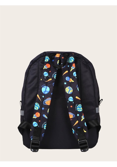 Supercute Two İn One Sırt Çantası - Astronaut - Siyah