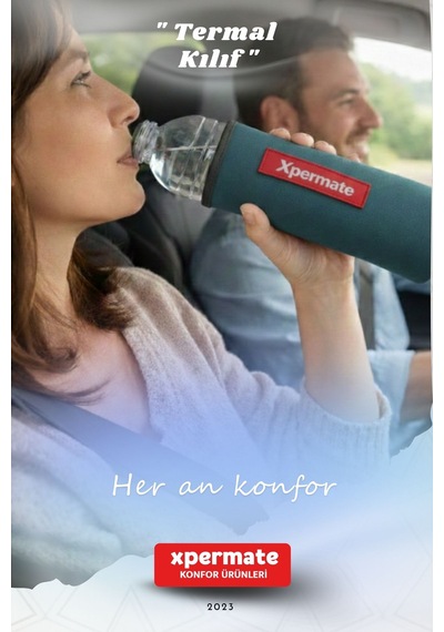 Xpermate Termal İçecek Kılıfı Sıcak & Soğuk Tutan Su Termal Kılıf 1,5l Gri