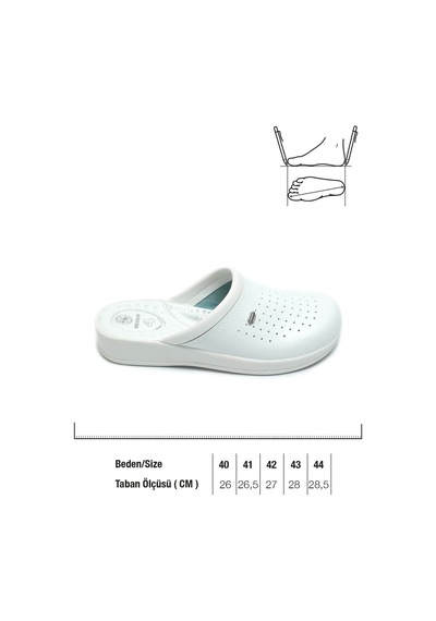 Gezer 04770-26 Anatomik Sabo Erkek Terlik 41-45 Beyaz