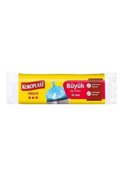 Koroplast Çöp Torbası 10'lu Büyük 65x77cm 25'li Paket