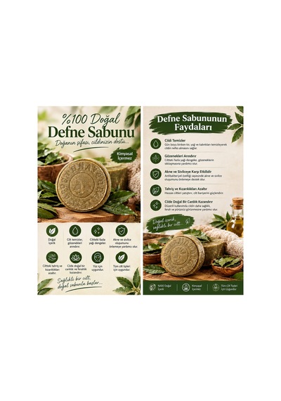 % 100 Doğal Defme Sabunu Özel Teneke Kutuda - 933771148 Diğer