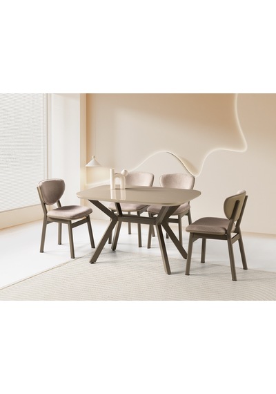 Venedik Cappuccino Mdf Lak Panel Açılır Mutfak Masa Takımı 80 130cm Venedik Cappuccino Mdf Lak Panel Açılır Mutfak Masa Takımı 80 130cm
