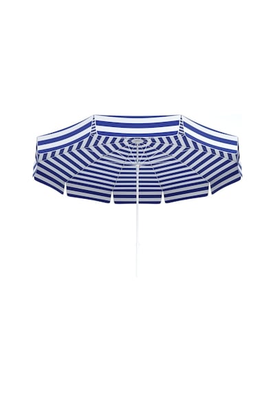 Tevalli Parasols 180ø Polyester Plaj Şemsiye - Mavi Beyaz Mavi - Beyaz
