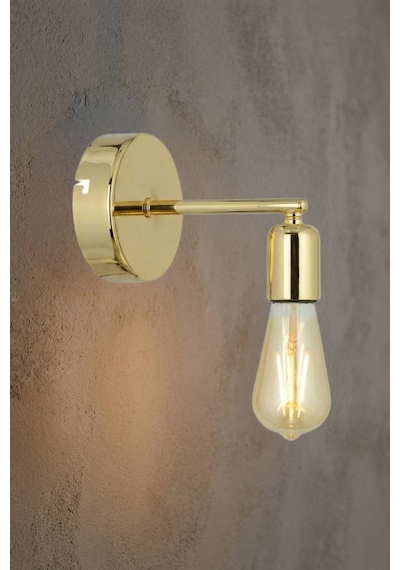 Prestex Tekli Aplik - Yatak Odası, Banyo Uyumlu Duvar Aplik Gold