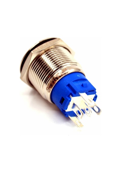 19mm Yaylı Metal Buton Kırmızı Işıklı 1no/1nc Anahtar 12v 24v