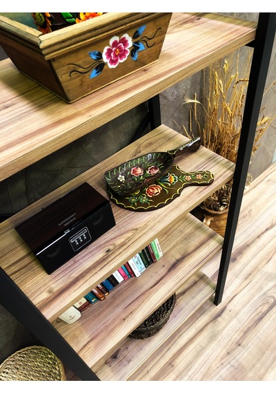 Demo Tanraf Mira 4 Raflı Kitaplık Dekoratif Raf 120X60 Cm. Ebat