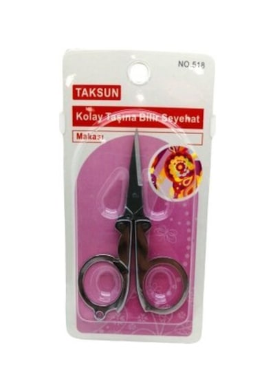 Taksun No-518 Katlanır Kolay Taşınabilir Seyahat Bıyık Berber Makası - 24'li Paket
