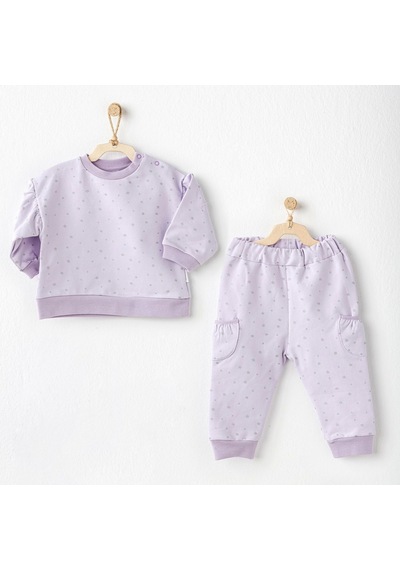 Andywawa Ac25100 Sweet Penguin 2'li Bebe Takım Lila Lila