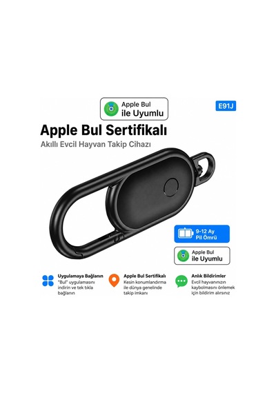 Lexroo Denshi Lucky Tag F15 Aple Bul Uyumlu Akıllı , Anahtar Bulucu Standart