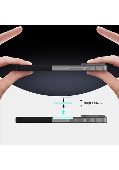 Apple Uyumlu iPhone 16 Pro Kılıf Magsafe Şarj Kartlıklı Mıknatıslı Duble 1.7mm Kapak Kart Bölmeli Lacivert