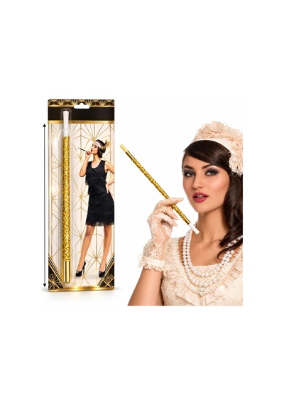 Ers 30 Cm Siyah Payetli Tutacağı 1920 Ler Gatsby Parti Aksesuarı Çok Renkli