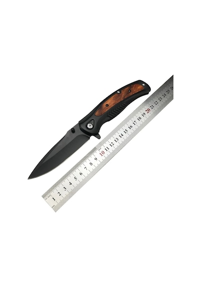 Sog Kişiye Özel Serisi Ahşap Saplı Kamp Outdoor Çakı Bıçak Siyah