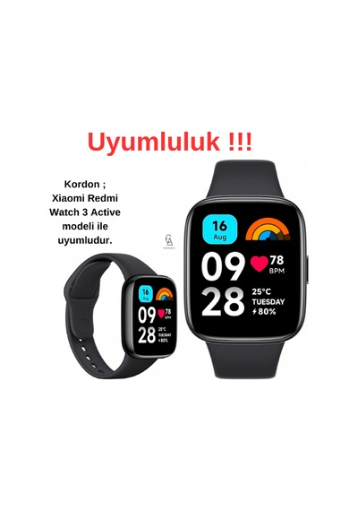 Xiaomi Redmi Watch 3 Active Ekranı Tam Kaplayan Akıllı Saat Ekran Koruyucu Pet