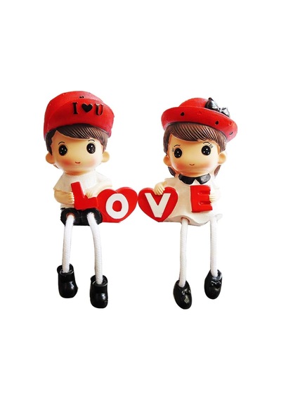 Love Temalı Oturan Çift Biblo Sevimli Reçine Figür Seti Dekoratif Mini Heykelcik Romantik Ev V Sku: Smgstk5f1fb8a55e Açık Altın