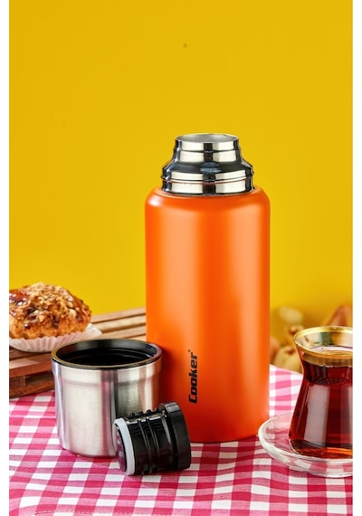 Cooker Campmate 750 Ml Paslanmaz Çelik Termos Ckr2106 Turuncu
