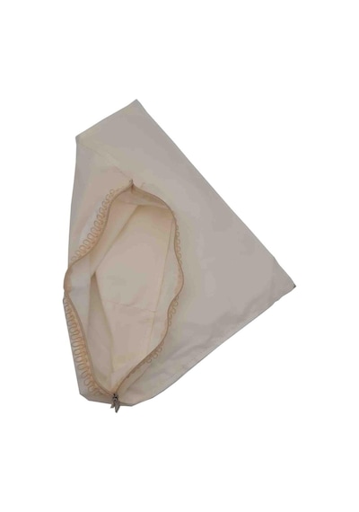 Çanta Aksesuar Krem Renk 45x45 Cm, Dikilmiş Halde, Fermuarlı Astar