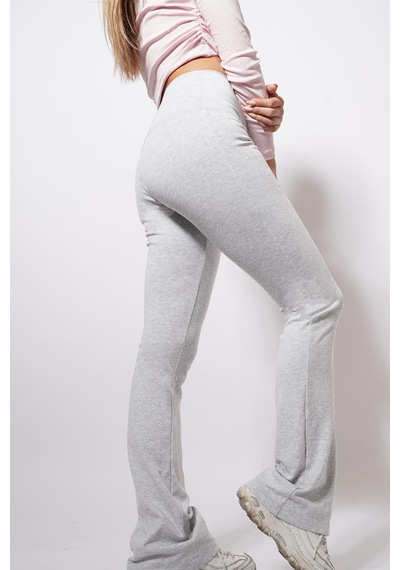 Ckm Moda Front Ribana Pantolon Gri