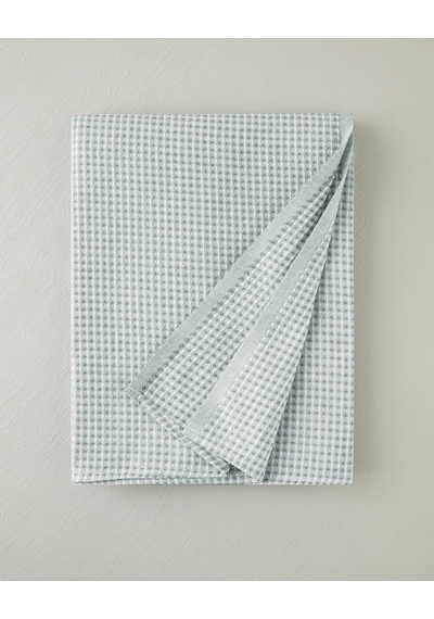 Modern Grid Çift Kişilik Pike 180x220 Cm Yeşil