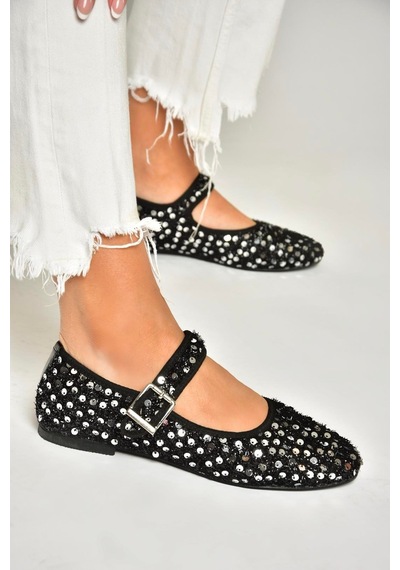 Fox Shoes U725675504 Siyah/gümüş Kumaş Pullu Kadın Babet Siyah/gümüş-kumaş Siyah - Gümüş Fox Shoes U725675504 Siyah/gümüş Kumaş Pullu Kadın Babet Siyah/gümüş-kumaş Siyah - Gümüş