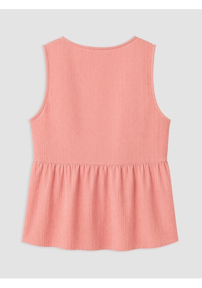 Lcw Vision Pembe V Yaka Dantel Detaylı Peplum Bluz