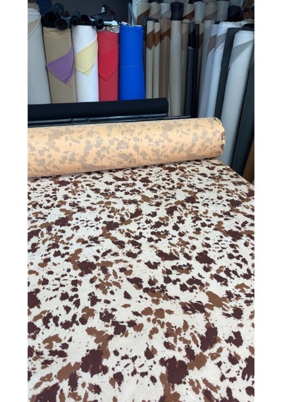 Dana Desen Süet Çantalık, Ayakkabılık Ve Döşemelik Kumaş 100x140 -kahverengi Kahverengi