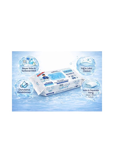 Mr. Oxy Çok Amaçlı Yüzey Temizlik Havlusu 4 Lü Paket 4 X 50 Yaprak Yağ & Leke Çözücü Diğer