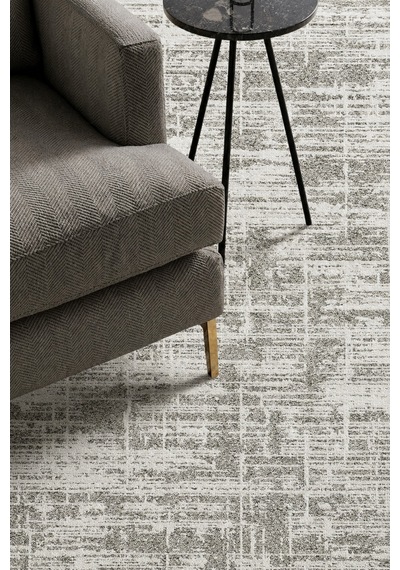 Bukle Gri Beyaz Kilim Yıkanabilir Kaymaz Taban Şönil Kilim Salon Oturma Odası Halısı Bk482