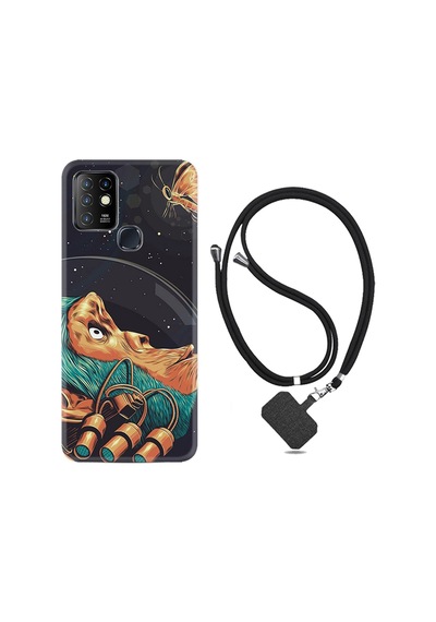 Infinix Hot 8 Kılıf Boyun Askılı Kaplumbağa Terbiyecisi 1356