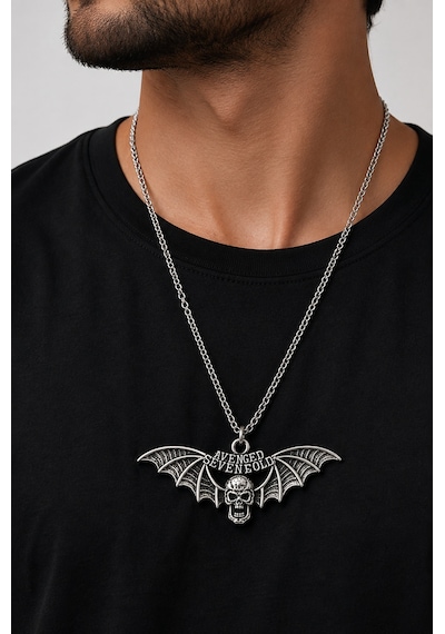 Avenged Sevenfold Kanatlı Kurukafa Metal Kolye Rock Müzik Tutkunlarına Hediye Çok renkli
