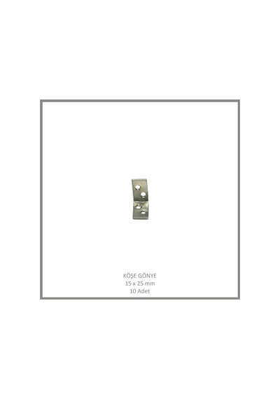 Köşe Gönye, Sac Gönye, 15 X 25 Mm 10 Adet Metalik
