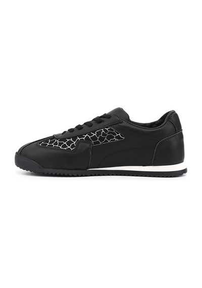 Gönderi(R) Gönderi R Kadın Siyah Lastik Bağcıklı Hakiki Deri Sneaker Ddza83742547