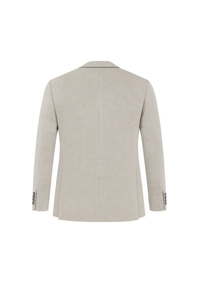 Plus Scorpion Açık Gri Kırçıllı Erkek Blazer Ceket Torba Cepli, Çift Yırtmaçlı, Dokulu Premium Kumaş Slim Fit Gri