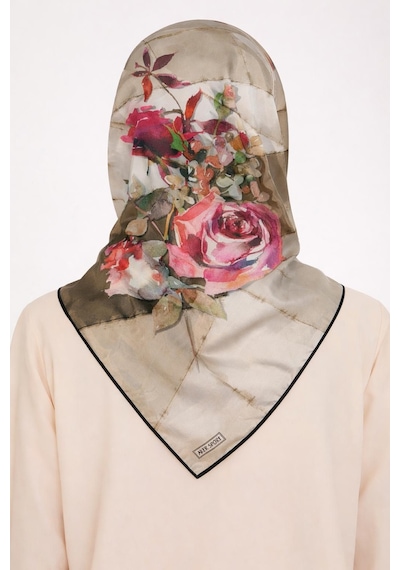 Aker Polyester Rayon Eşarp 7488769 Yeşil-siyah