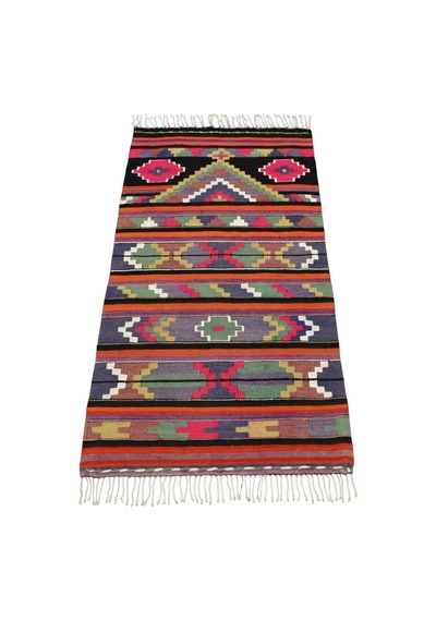 Kilim Antik El Dokuma Otantik Mihraplı Malatya Yün Kilimi 0162 - Yeni - Çok Renkli