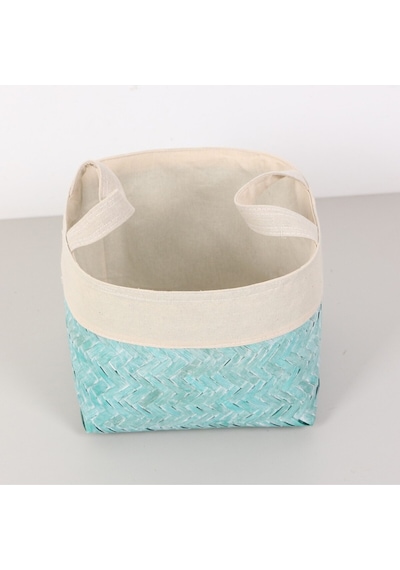 Humi 25x25x21 Cm Doğal Bambu M Sepet Mavi