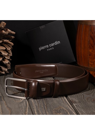 Pierre Cardin Rugan Deri Erkek Kemer En 3,5 Cm Pc100a Kahve - Rugan