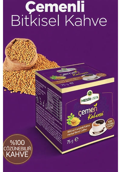Mesiri Şifa Çemen Kahve Bitkisel Karışımlı Çözünebilir Kahve 75gr Granül