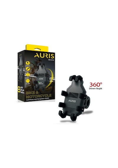 Auris H110 Bisiklet Motosiklet Gidonu Telefon Tutucu Siyah