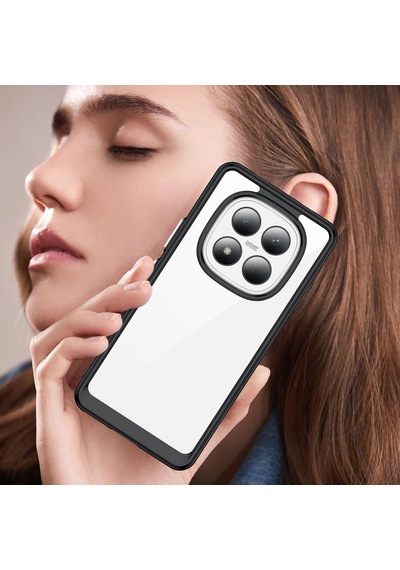 Caseonn Xiaomi Redmi Note 15 Pro Plus Kılıf Kamera Korumalı Darbe Emici Şeffaf Arka Kapak Siyah