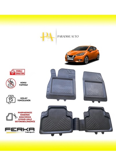 Nissan Micra K14 2016 Ve Üstü Uyarlanabilir Universal Havuzlu Paspas