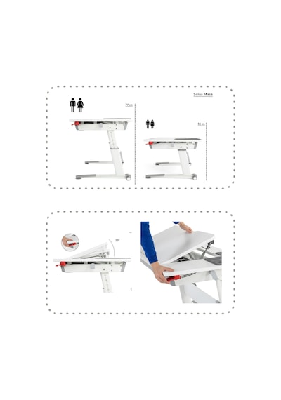 Sirius Basic Yükseklik Ve Eğim Ayarlı, Çekmeceli Bilgisayar Ve Oyuncu Masası, Çalışma Masası, Mavi Gri Sirius Basic Yükseklik Ve Eğim Ayarlı, Çekmeceli Bilgisayar Ve Oyuncu Masası, Çalışma Masası, Mavi Gri