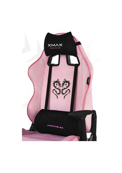 Rio Balerion Terletmez Kadife Kumaş Pembe Gaming Oyuncu Koltuğu -1 Pembe