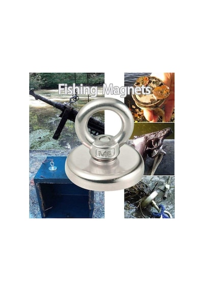 48 Mm Halkalı Neodyum Pot Mıknatıs Süper Güçlü Fishing Magnet Kurtarma Mıknatısı
